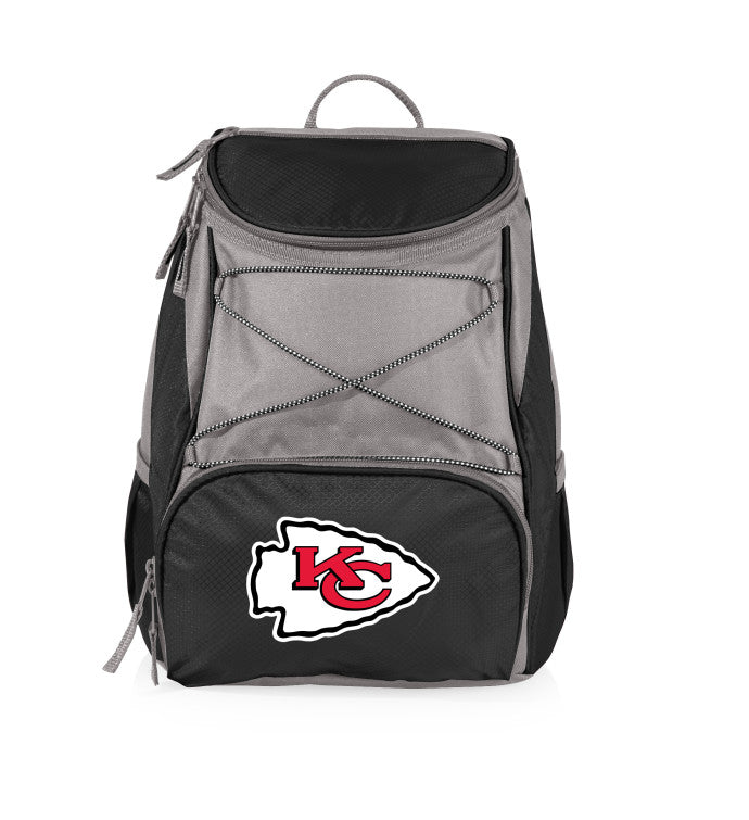 Kansas City Chiefs - PTX Backpack Cooler, (Black with Gray Accents)