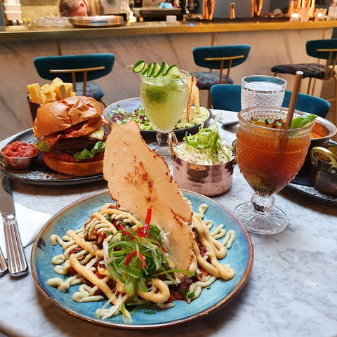 vegan food and alcohol free cocktails by redemption bar in london