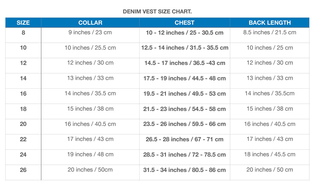 Bond And Co Dog Clothes Size Chart
