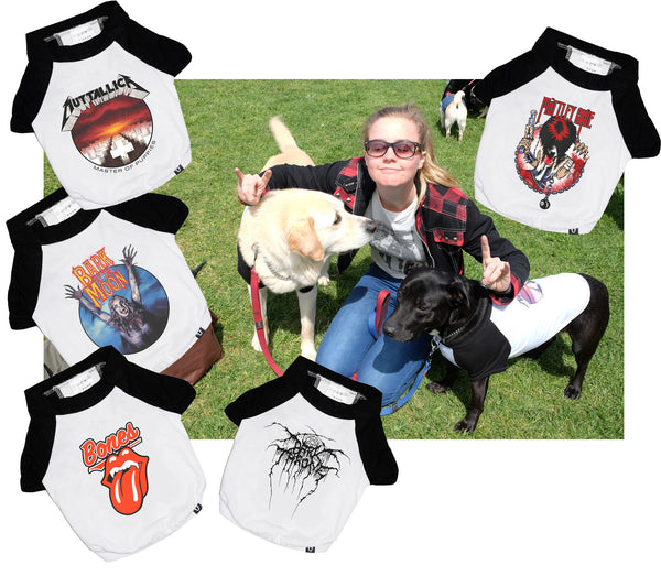 Metal Dog tees, raglan dog tees Pethaus