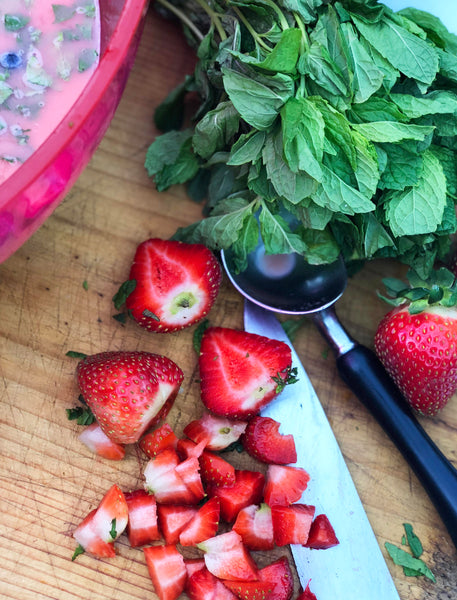 Watermelon and berry dog treats