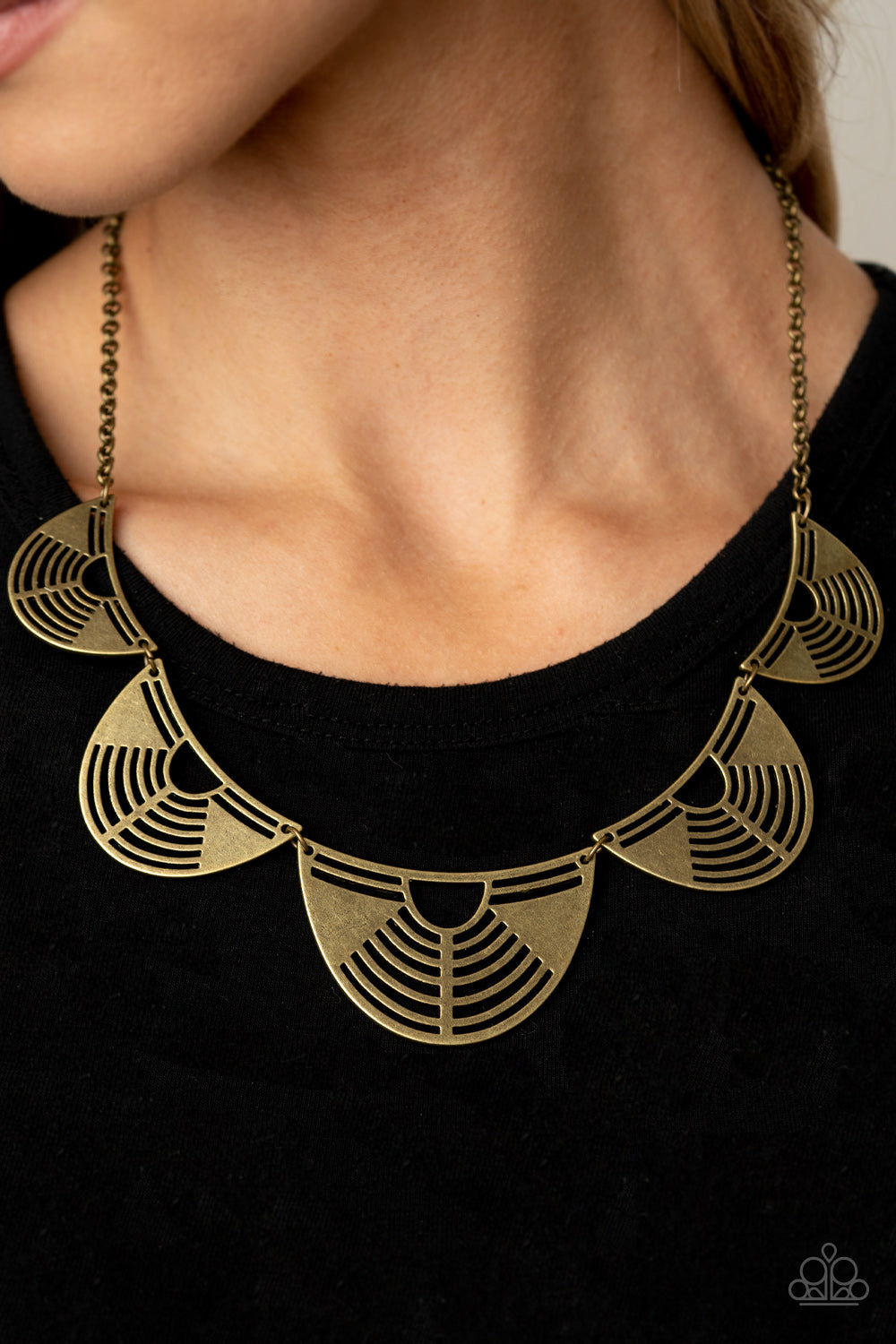 Paparazzi Hey, SOL Sister Black and Brass Necklace – diannesjewelryshop