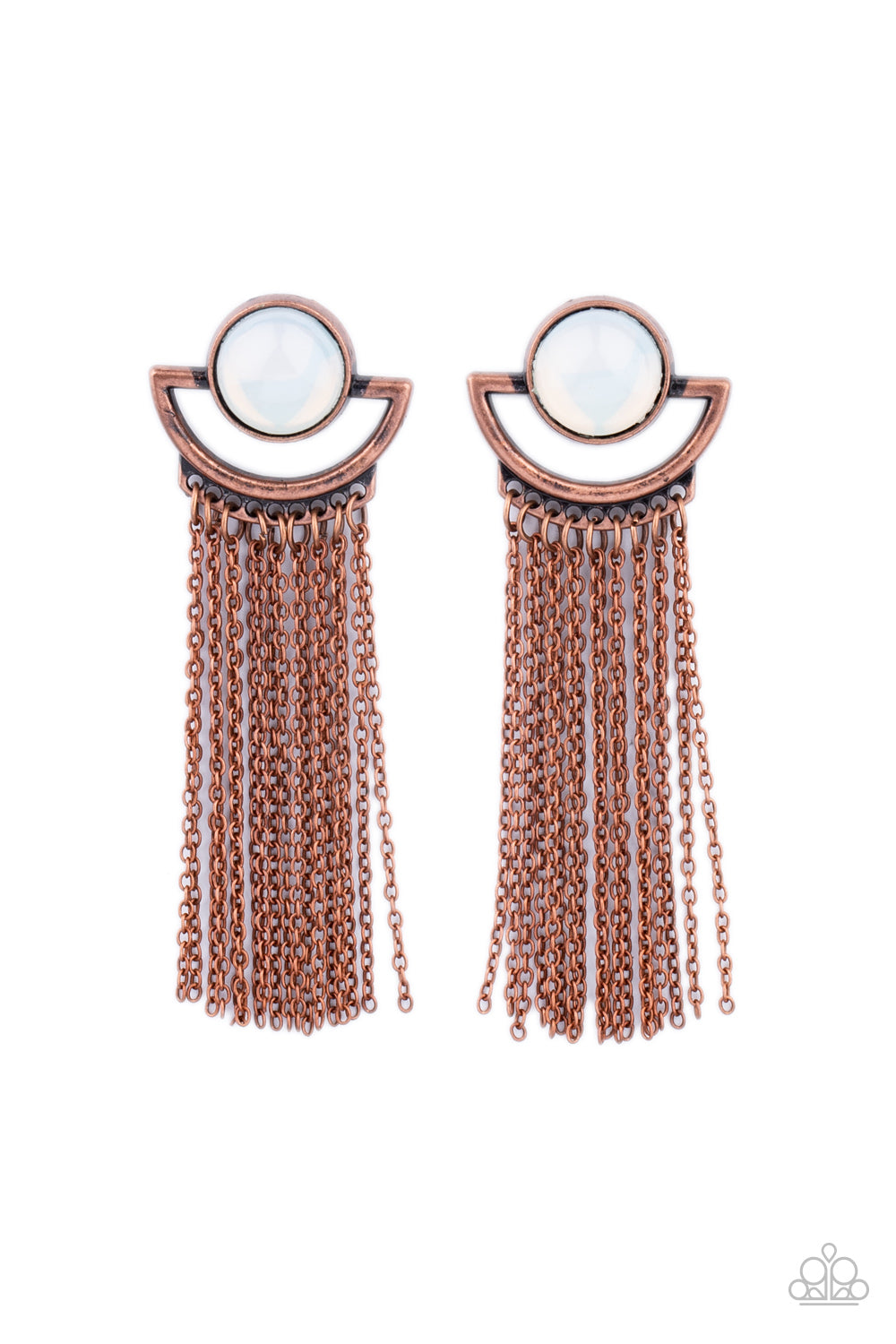 Cupid, Who? Copper Heart Post Earrings - Paparazzi Accessories