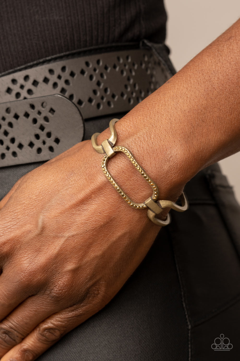 Paparazzi Bracelet ~ Grit Goals - Brass