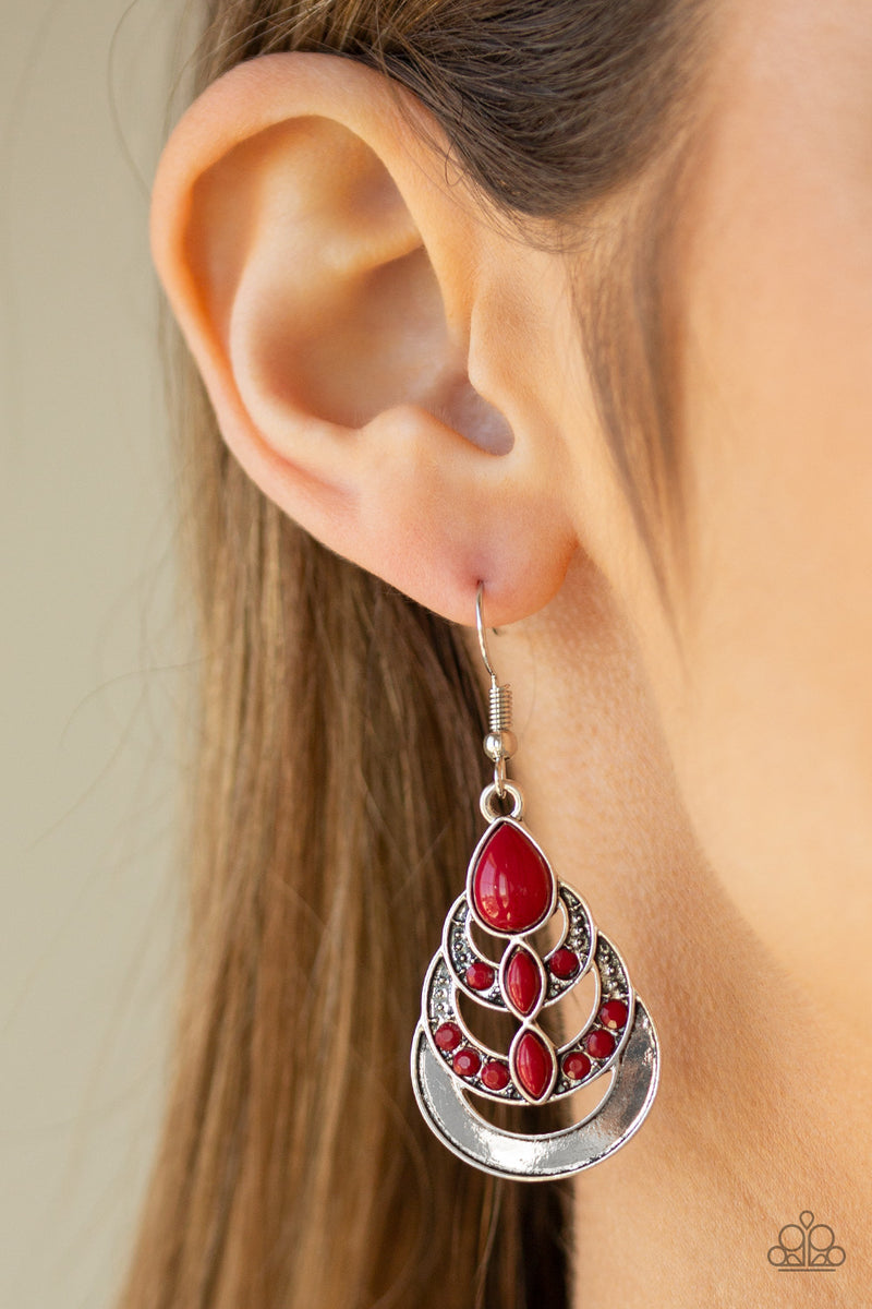paparazzi earrings silver bead boho brilliance frame jewelry accessories sugar bee