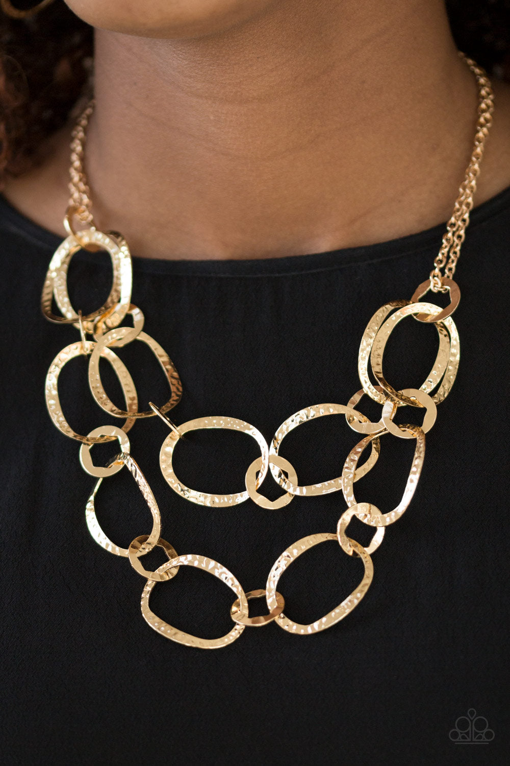 gold paparazzi necklaces with circles
