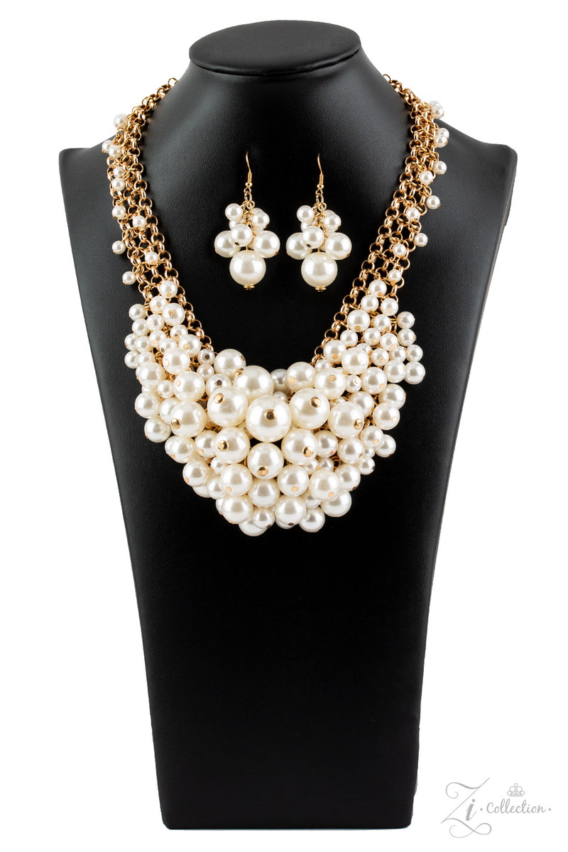 Paparazzi Exec-YOU-tive - Zi Collection 2018 - White Pearl Gold Chain