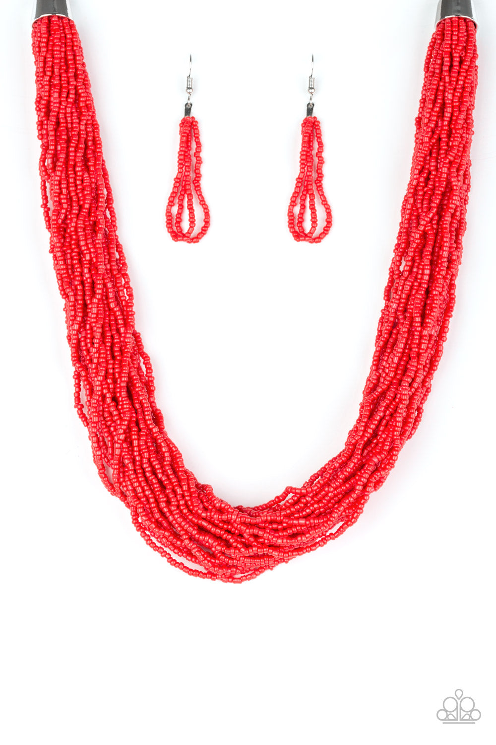 red sea bead necklace paparazzi