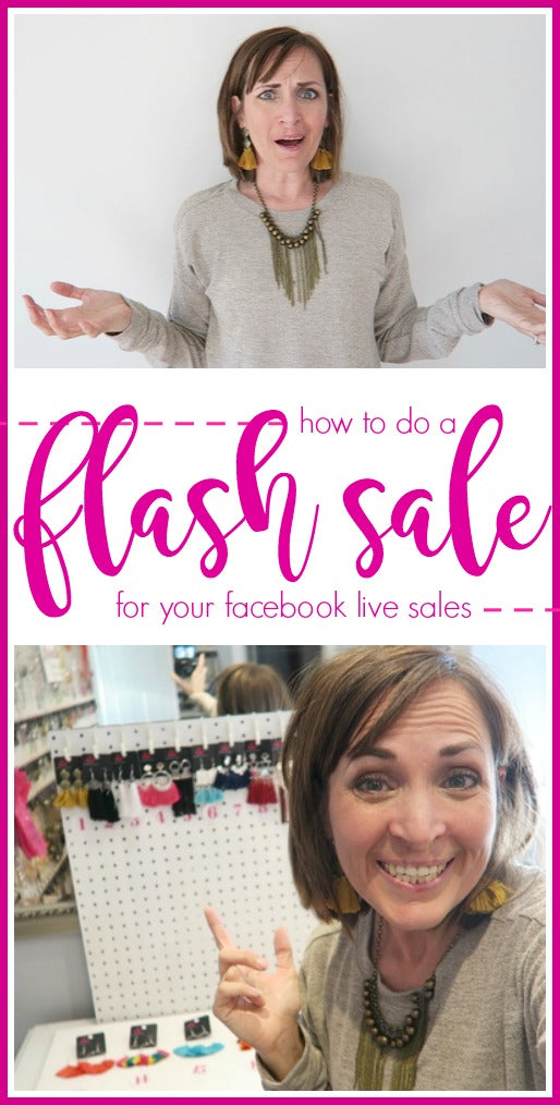how to do a flash sale paparazzi