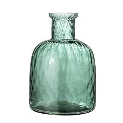 Green Glass Vase - Aurina Ltd