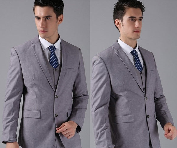 4-piece Standard 2-Button Formal Full Suit set (Jacket, Pant, Vest & T ...