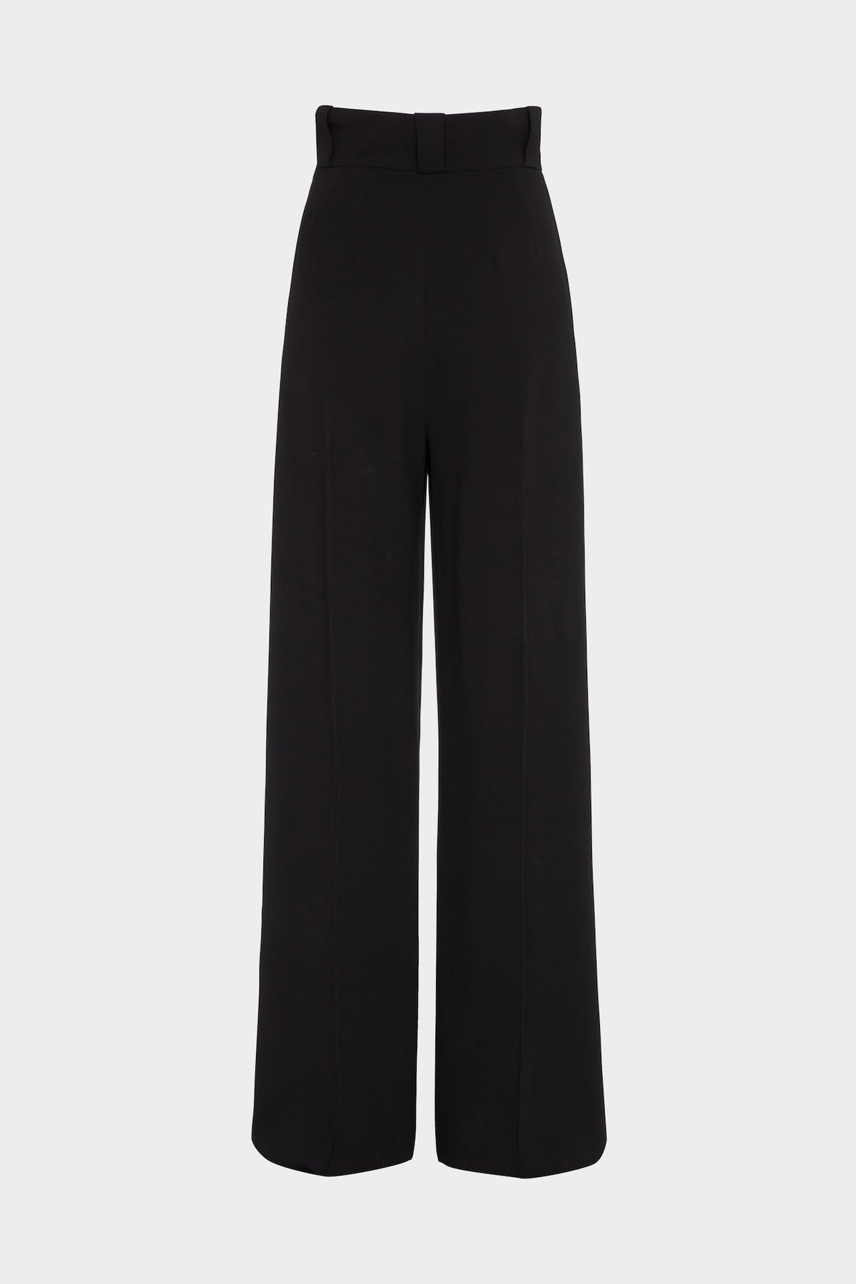 Regular fit: cloth trousers in stretch viscose - black