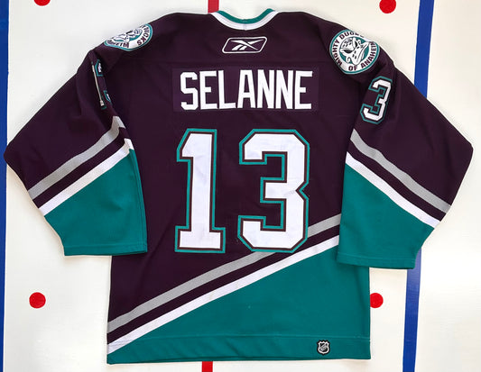 Anaheim Mighty Ducks 1996 Teemu Selanne NHL Hockey Jersey (52/XL) – Grail  Snipes