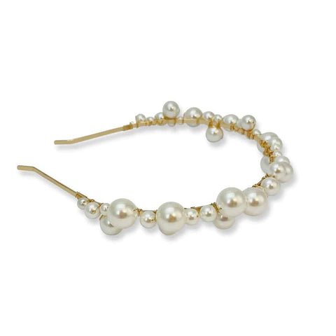 Mika Pretty in Pearls Headband | Groovy's | Black Pearl Headband | Pearl