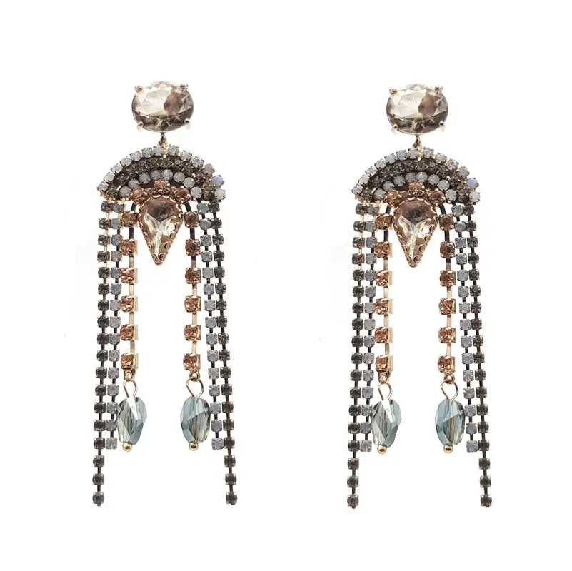 Milan Drop Rhinestone Earrings