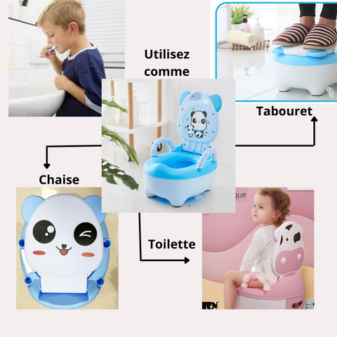 Le pot kasimir est à la fois un pot pour bébé et un siège de toilette