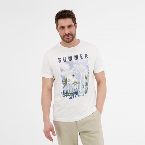 Lerros, Olive Classic T-shirt With Summery Print – Naboulsi Distinction