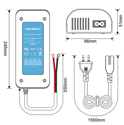 Chargeur LiFePO4 -10A