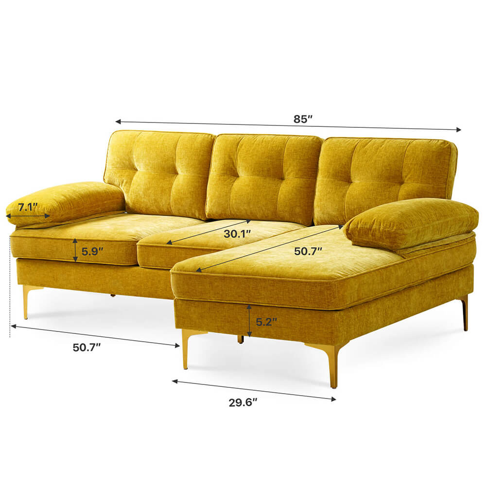 Asjmreye Sectional Sofa Couchgröße