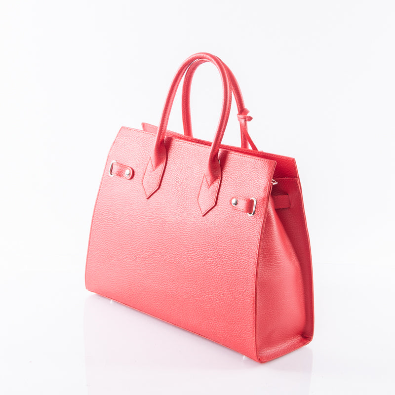 Vittoria Pacini Italian Trapezoid Shaped Leather Handbag – Vittoria Pacini LLC