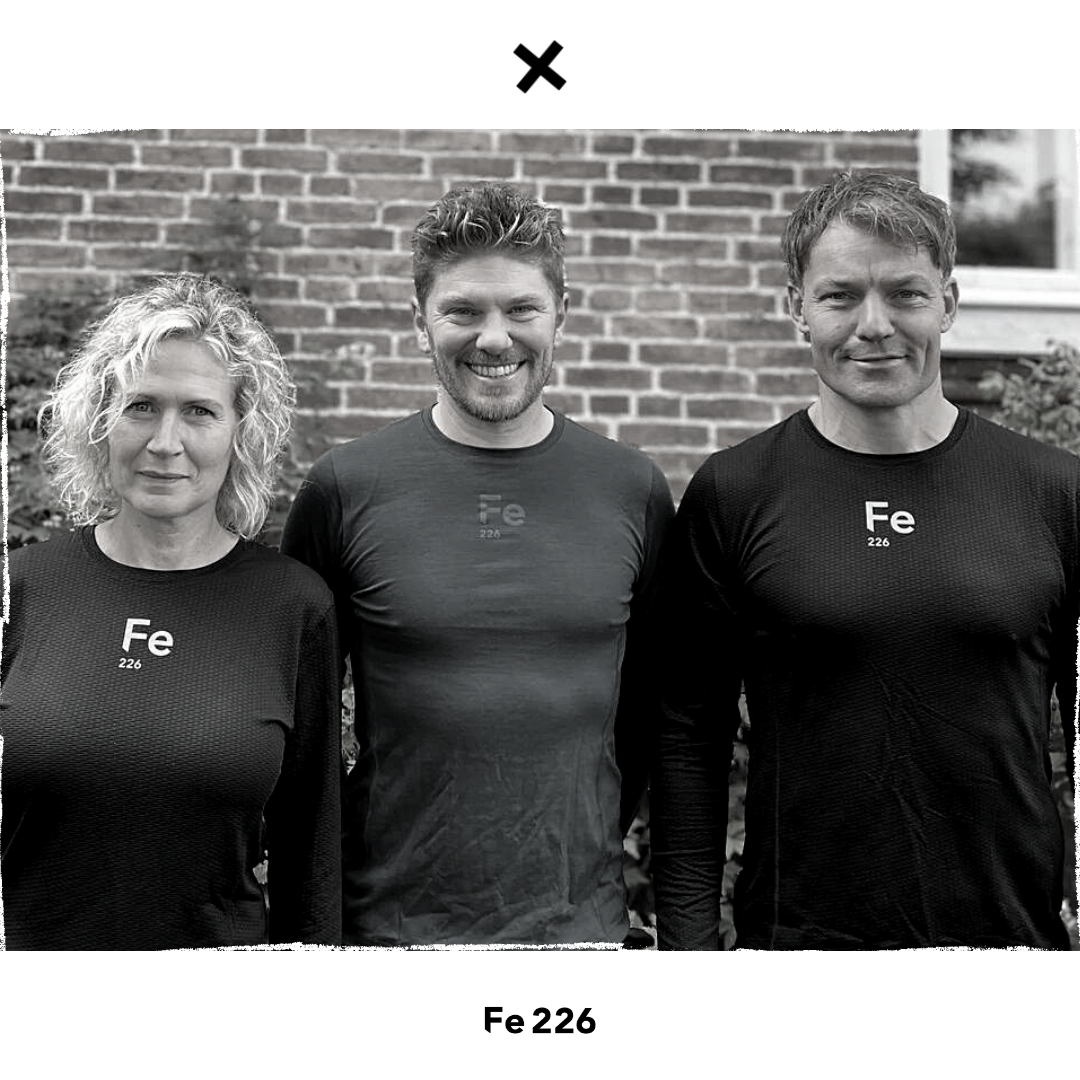 Lone, Nis & Morten are Fe226. A brand with values thats develops running, cycling and triathlon sportswear with a sustainable approach, high quality and made in europe