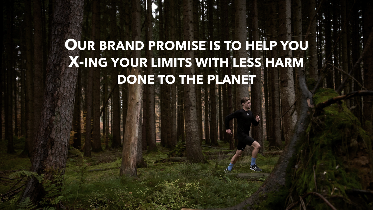 Our Fe226 brand promise is to help you X-ing your limits with less harm done to the planet by producing running, cycling and triathlon apparel with a sustainable approach