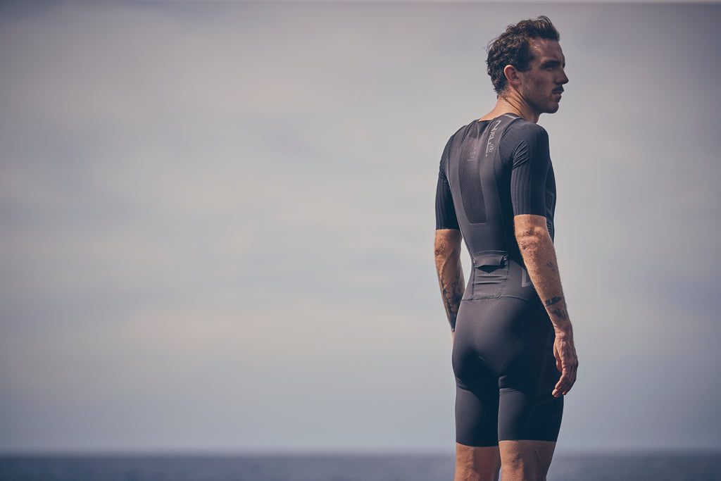 Fe226 AeroForce Triathlon Suit is our best and fastest high quality triathlon and time trial suit. Aero dynamic wind tunnel test winner, as fast as a swim skin, Coldblack. Perfect Suit for Ironman Triathlon, Ironman 70.3 triathlon