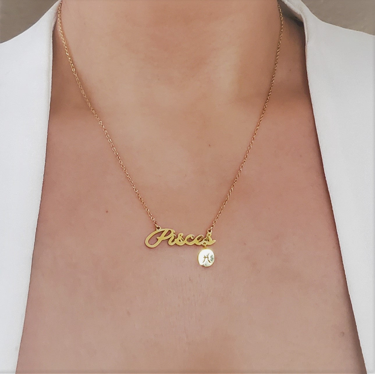 zodiac word necklace