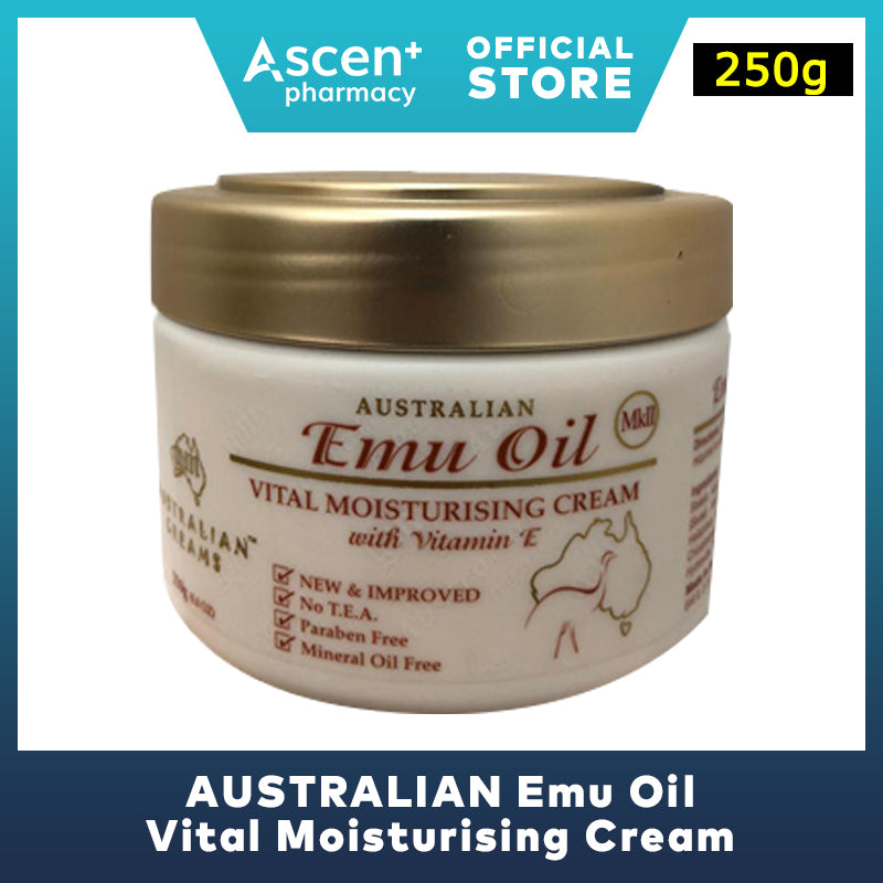 AUSTRALIAN Emu Vital Moisturising Cream [250g] Ascen Pharmacy