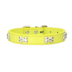 Villa Blvd BONE Leather Pet Collar - Villa Blvd