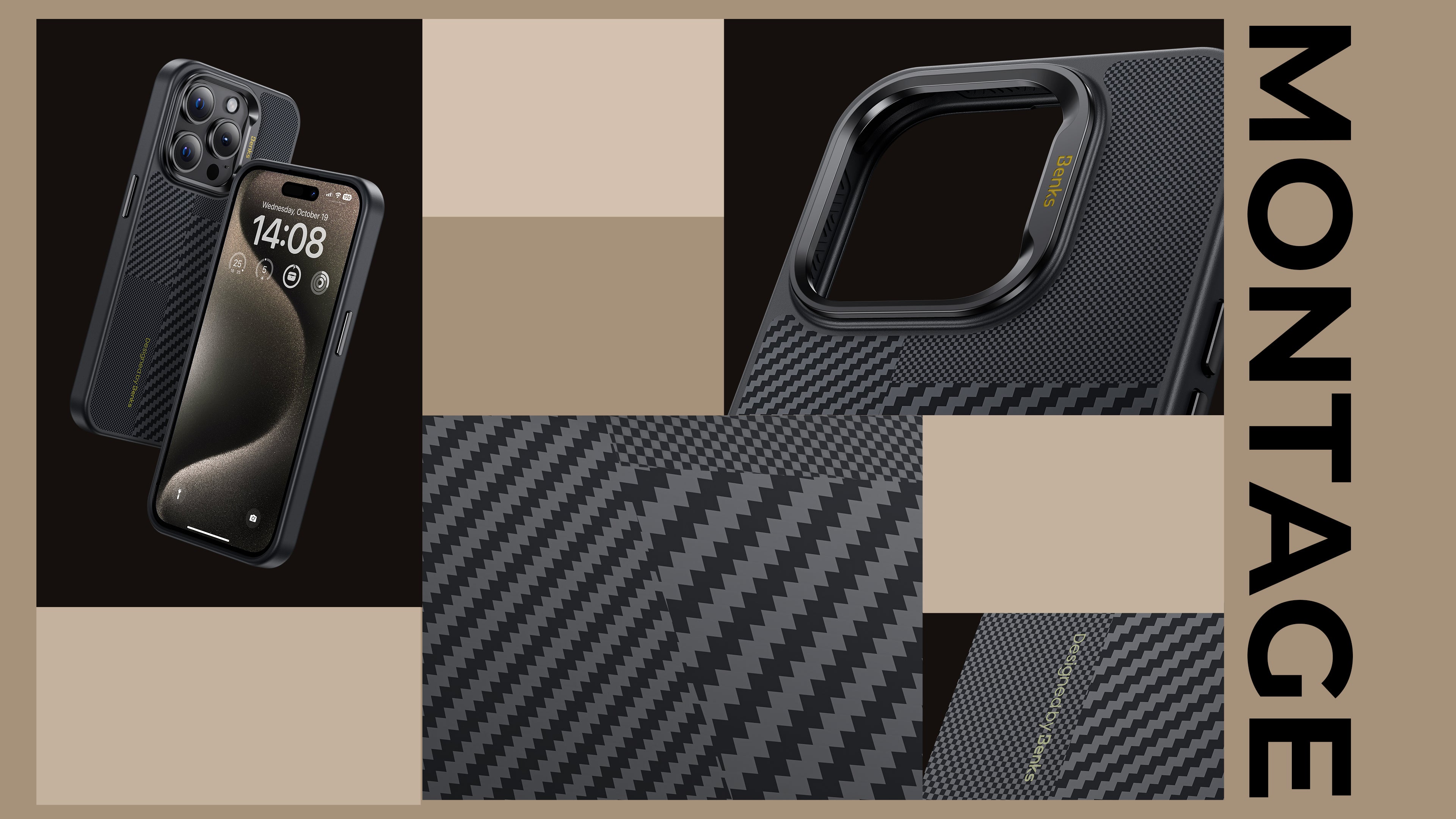 The Benks Montage ArmorPro presents the pinnacle of Kevlar® iPhone 15 Pro case design, offering minimalist yet robust protection. Its premium construction safeguards against daily wear and tear while maintaining the sleek aesthetic of your device.
