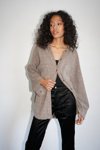 LNA Camo Jacquard Cardigan at Penelope T