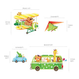Animal Transports and Biplanes with Hang Glider Wall Stickers