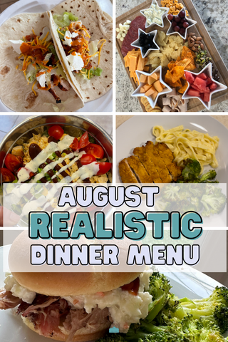 august realistic dinner menu