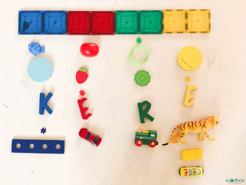 color sort magnetic tile activity