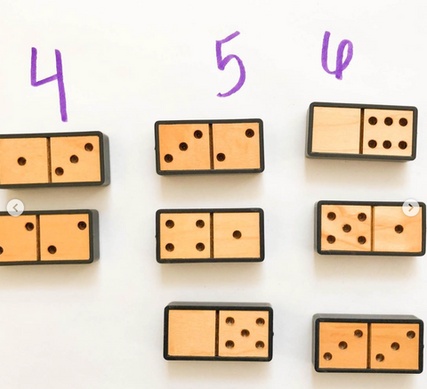 preschool math activity dominoes counting