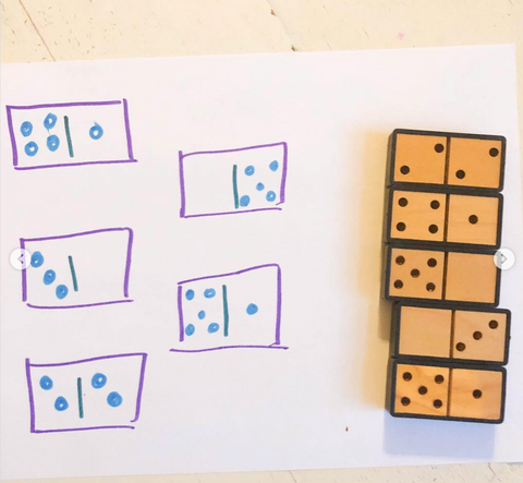 preschool activity matching dominoes