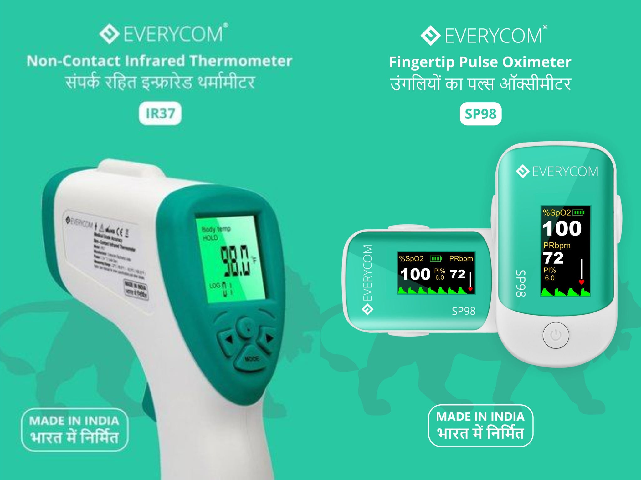 Everycom Combo Pack Non Contact Infrared Thermometer Ir37 And Fingerti z Solution Forever
