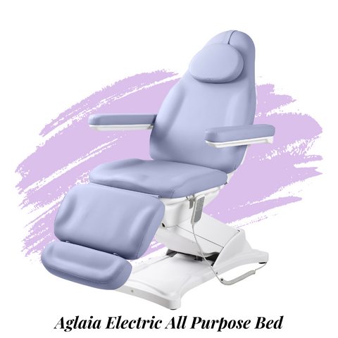 Aglaia Electric Facial Spa Chair / Estheticians Bed/ Massge table Purple for beauty salon、beauty lounge、lash studio,esthetician school training、tattoo shop、tatoo studio，fast shipping & 14 days return gurantee