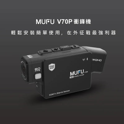 Picture of MUFU V70P FRONT & REAR 2K RECORDER HELMET CAM WITH 64GB MEMORY CARD