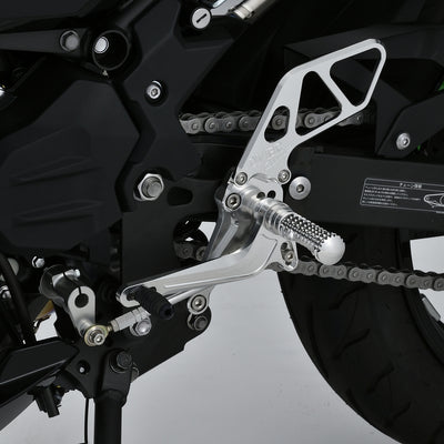Picture of OVER RACING 4 POSITION REAR SET SILVER FOR NINJA400 18- [51-722-01]