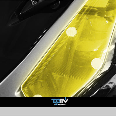 Picture of DMV HEADLIGHT PROTECTOR NEON YELLOW FOR SYM DRG 20~ #DI-LPK-SY-01-NY