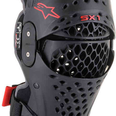 Picture of ALPINESTARS SX-1 V2 BLACK RED KNEE PROTECTOR