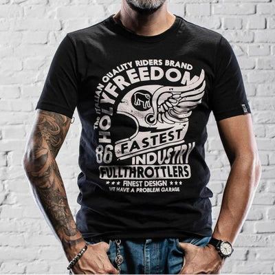 Picture of HOLYFREEDOM T-SHIRT CASCO ALATO BLACK