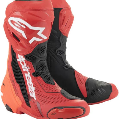 Picture of ALPINESTARS SUPERTECH R VENTED BOOTS BRIGHT RED RED FLUO [Estimated Arrival in May]