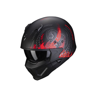 Picture of SCORPION COVERT-X TATTOO MATT BLACK/RED