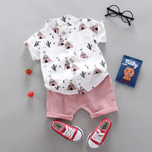 Fahion Baby Boy's Suit Summer Casual Clothes Set Top Shorts 2PCS Baby Clothing Set for Boys Infant Suits Kids Clothes