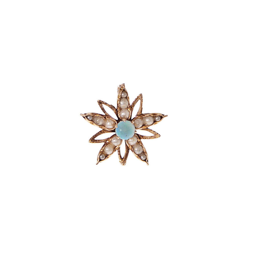 Victorian Opal and Pearl Flower Slide Pendant | Ariel Gordon Jewelry