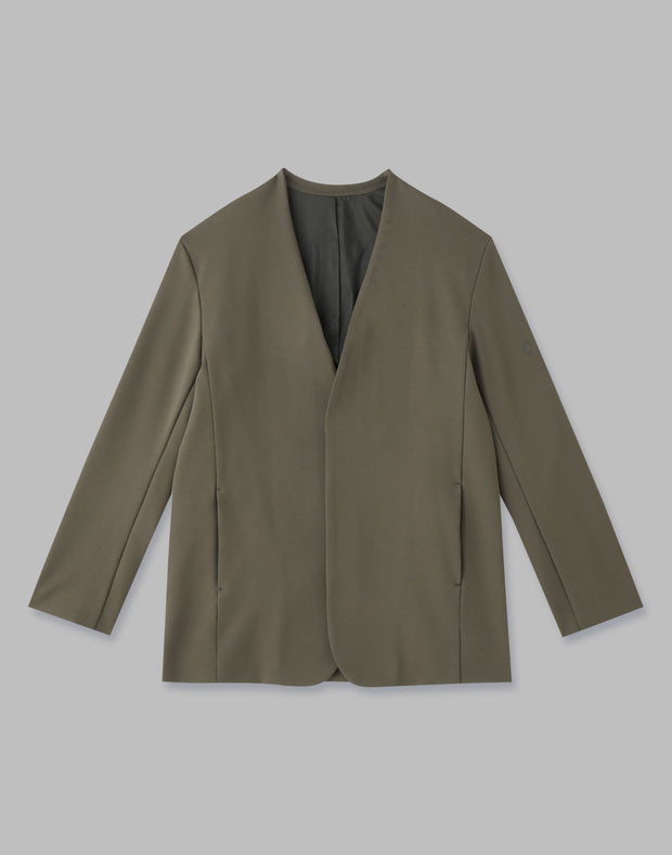 CRONOS BLACK COLLARLESS STRETCH JACKET【KHAKI】