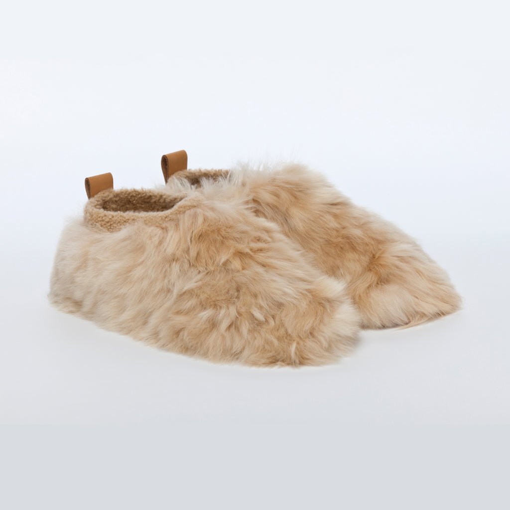 BABOOSHA Paris Tigrillo Platform Alpaca Fur Slippers